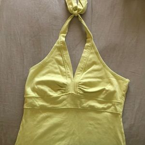Two women’s halter tops, 90% cotton with spandex